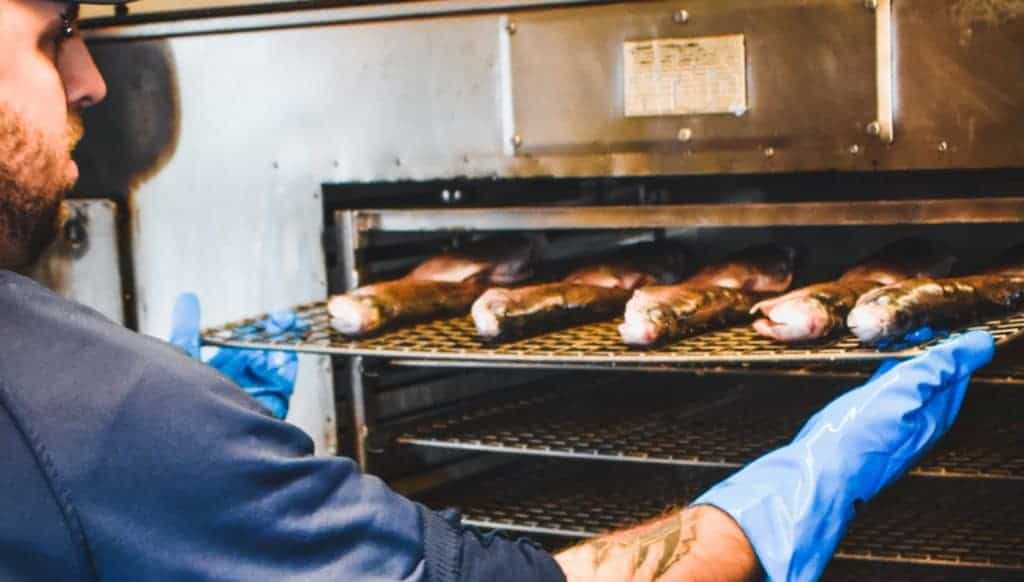 Loading Hot Smoked Trout